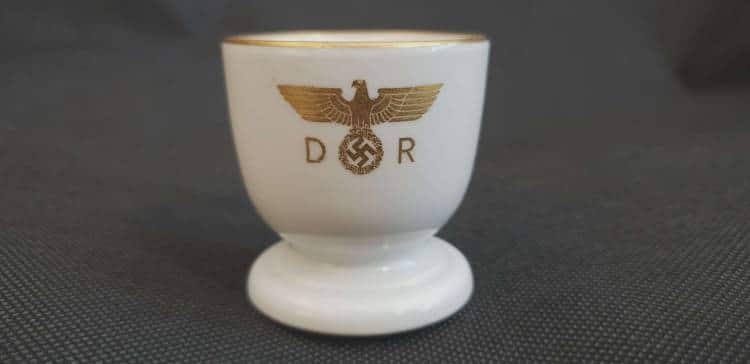 Nymphenburg Porcelain Eggcup from Joseph Goebbel`s Personal Wagon 10 ‘207’