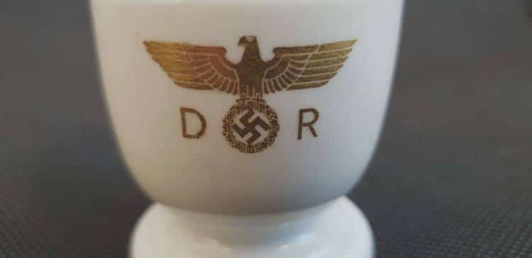 Nymphenburg Porcelain Eggcup from Joseph Goebbel`s Personal Wagon 10 ‘207’ - Image 3