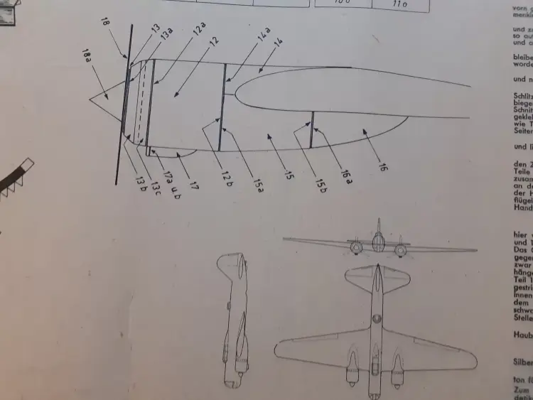 WWII GERMAN PAPER AIRPLANE MODEL KIT, ILYUSHIN DB-3 BOMBER.  CIRCA 1939 - Image 6