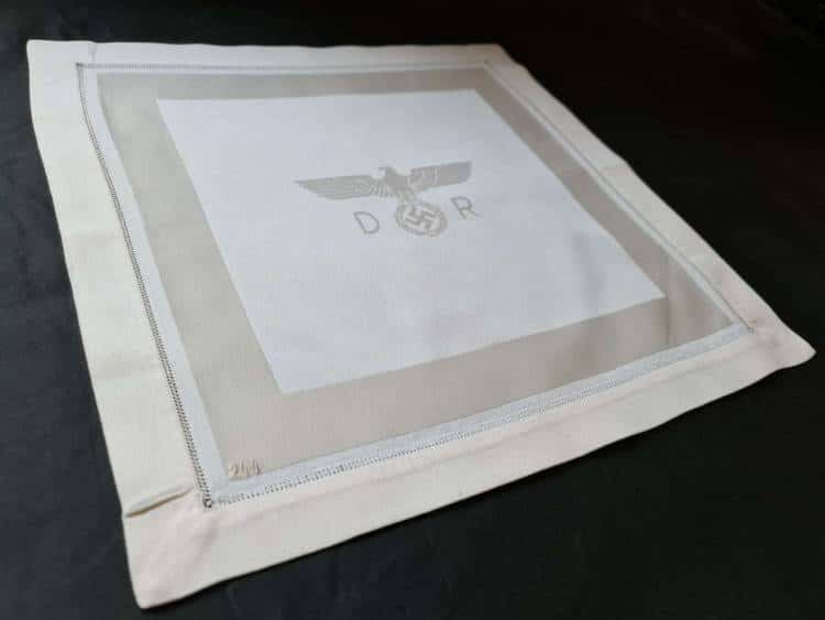 Deutsche Reichsbahn Napkin from Adolf Hitler`s Staff Dining Wagon 10 ‘244’