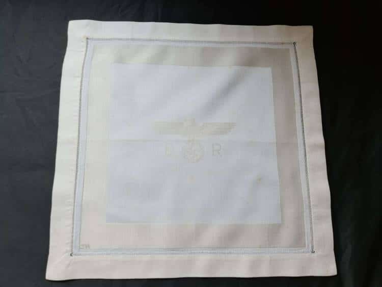Deutsche Reichsbahn Napkin from Adolf Hitler`s Staff Dining Wagon 10 ‘244’ #2