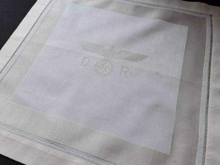 Deutsche Reichsbahn Napkin from Adolf Hitler`s Staff Dining Wagon 10 ‘244’ #2 - Image 3