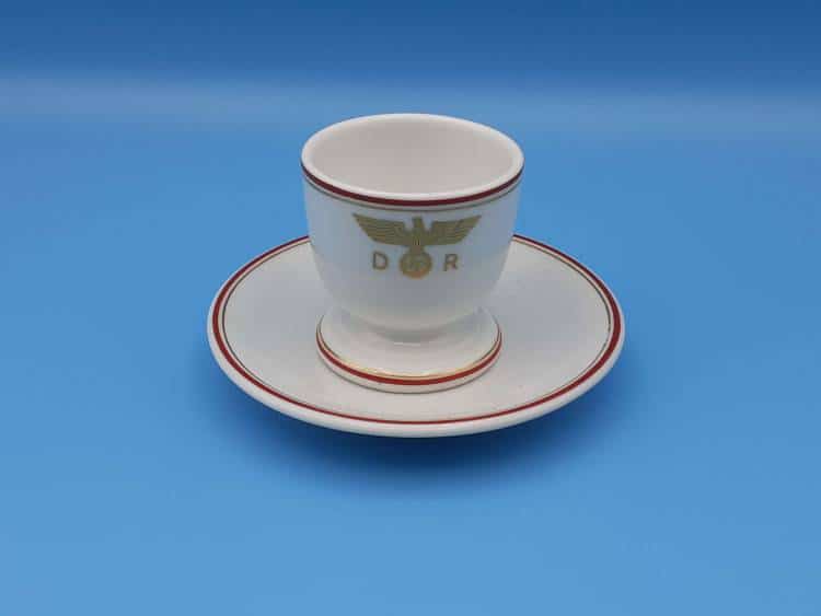 Nymphenburg Porcelain Eggcup & Saucer Set from Hermann Göring’s Guest Wagon 10 ‘234’