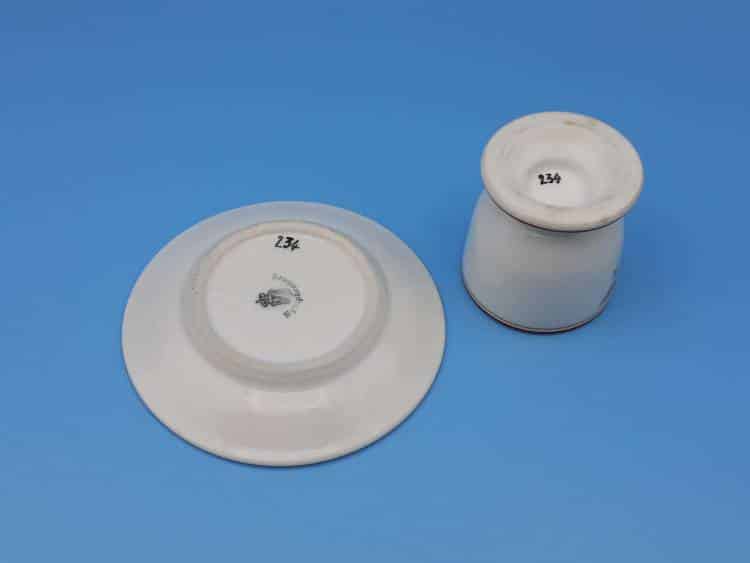 Nymphenburg Porcelain Eggcup & Saucer Set from Hermann Göring’s Guest Wagon 10 ‘234’ - Image 9