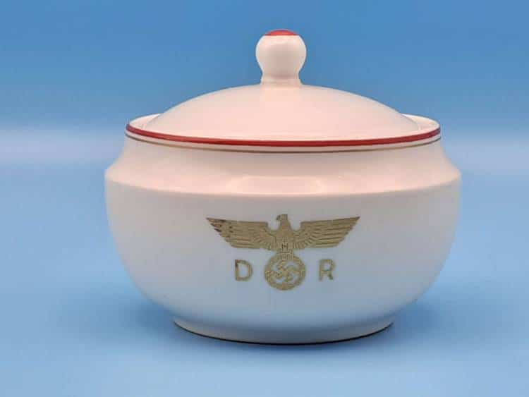Nymphenburg Porcelain Lidded Sugar Bowl from Hermann Göring’s Guest Wagon ‘234’ - Image 3