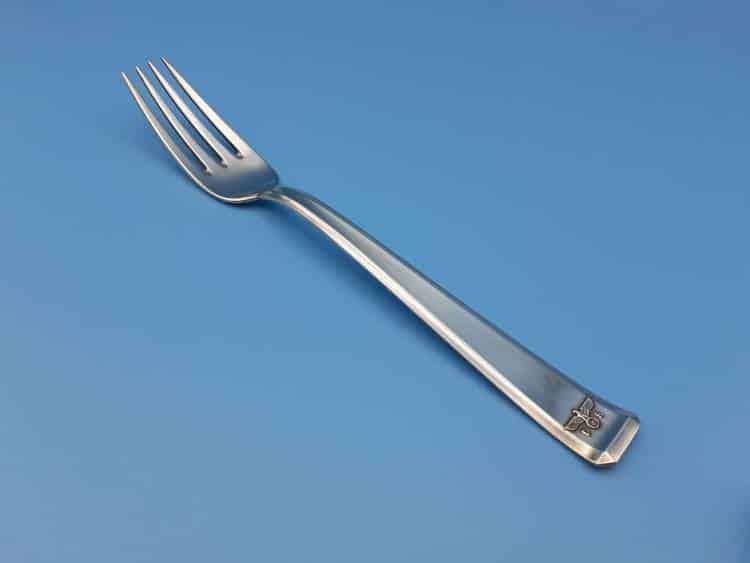 Bruckmann & Sohne Silver Dining Fork from Adolf Hitler`s Glass Observation Wagon 10 ‘282’