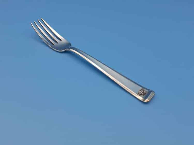 Bruckmann & Sohne Silver Dessert Fork from Adolf Hitler`s Glass Observation Wagon 10 ‘282’