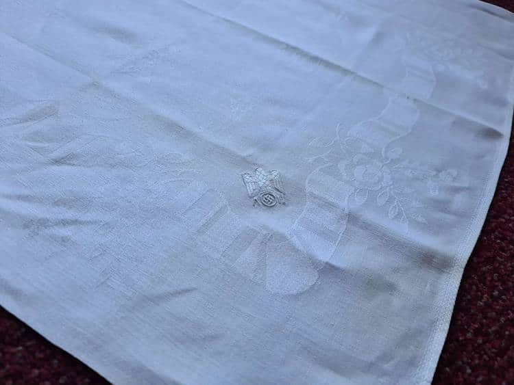 Adolf Hitler Floral & Ribbon Pattern Formal Napkin from The Berghof - Image 5