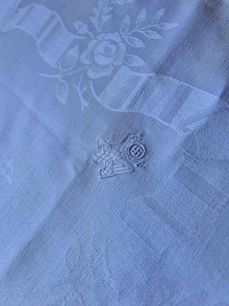 Adolf Hitler Floral & Ribbon Pattern Formal Napkin from The Berghof