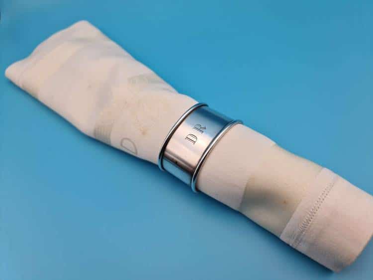 Deutsche Reichsbahn Formal Napkin & Silver Napkin Ring Set from Hermann Göring`s Dining Wagon 10 ‘243’ - Image 3