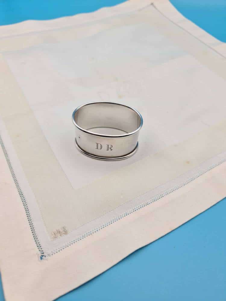 Deutsche Reichsbahn Formal Napkin & Silver Napkin Ring Set from Hermann Göring`s Dining Wagon 10 ‘243’ - Image 8