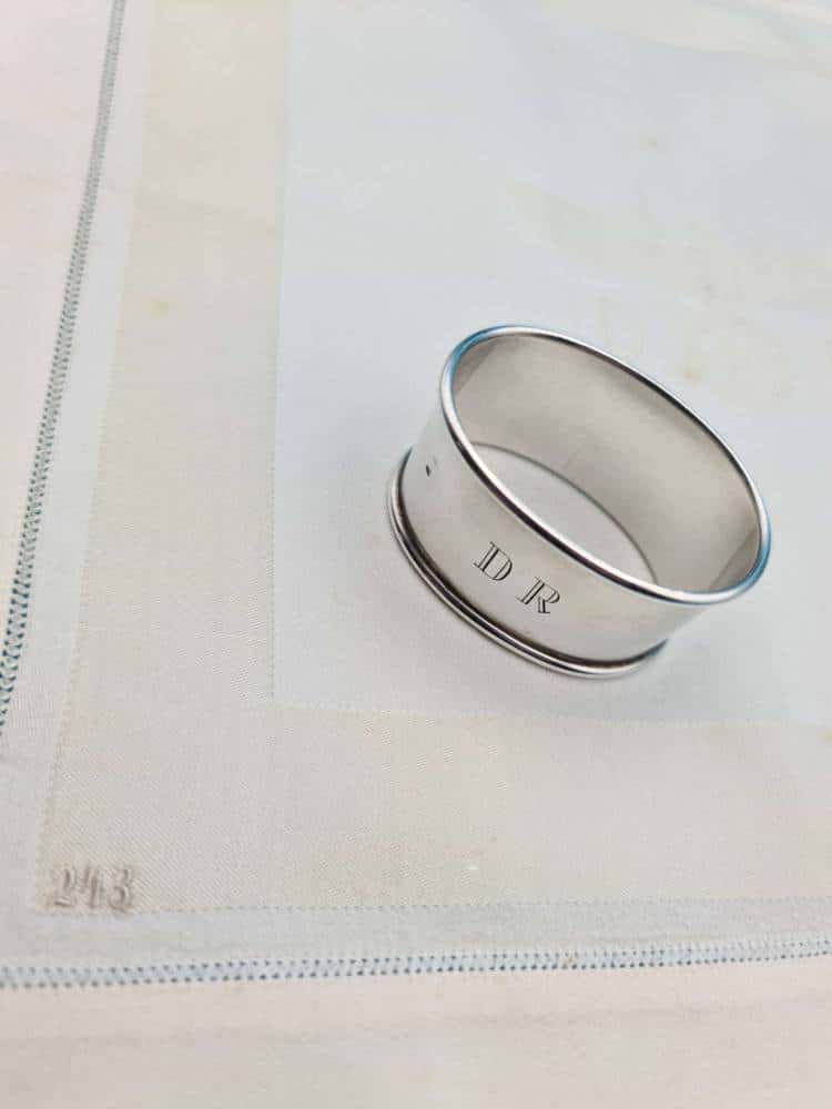 Deutsche Reichsbahn Formal Napkin & Silver Napkin Ring Set from Hermann Göring`s Dining Wagon 10 ‘243’ - Image 9
