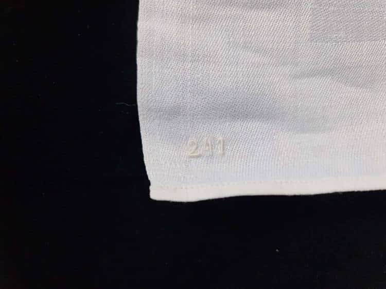 Deutsche Reichsbahn Informal Linen Napkin from Hermann Göring`s First Dining Wagon 10 ‘241’, Some damage! Special offer! - Image 5