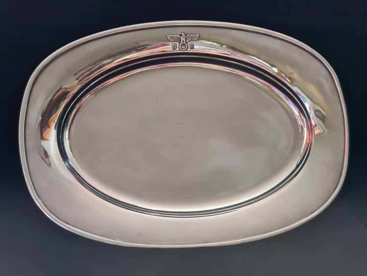 Silver ‘Alpaka’  Large Oval Serving Tray from Hermann Göring’s Dining Wagon 10 ‘243’