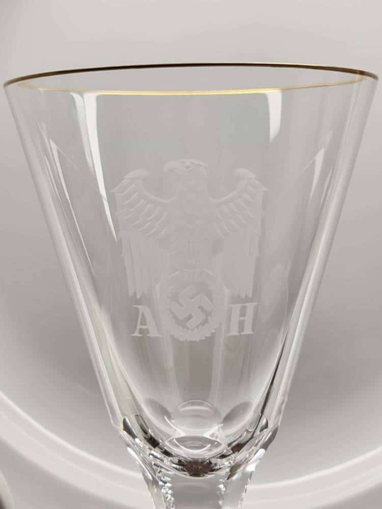 Lead Crystal White Wine Glass from Adolf Hitler's Personal Table Service at The Berghof - Image 10