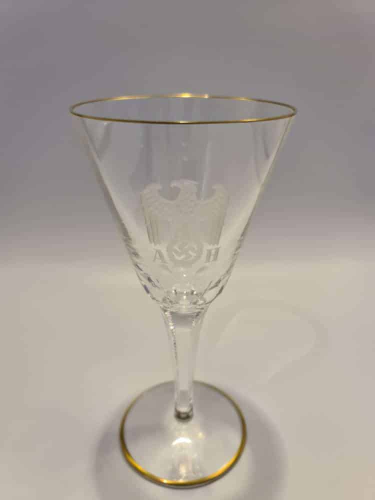 Lead Crystal White Wine Glass from Adolf Hitler's Personal Table Service at The Berghof - Image 12