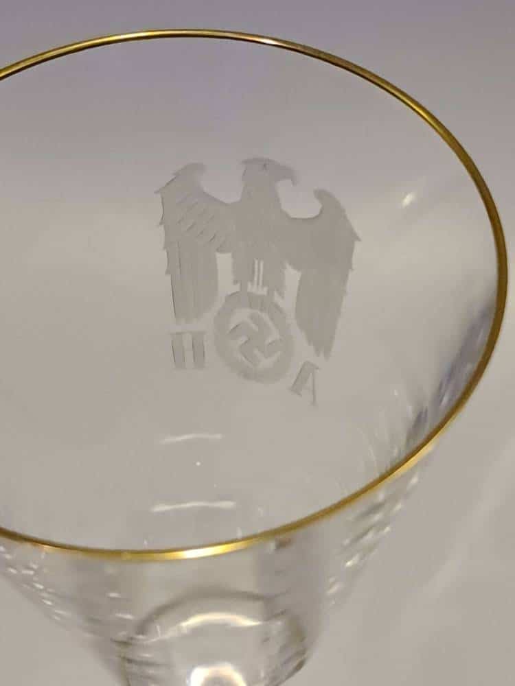 Lead Crystal White Wine Glass from Adolf Hitler's Personal Table Service at The Berghof - Image 3