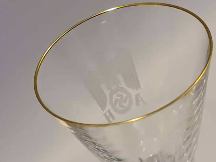 Lead Crystal White Wine Glass from Adolf Hitler's Personal Table Service at The Berghof - Image 11