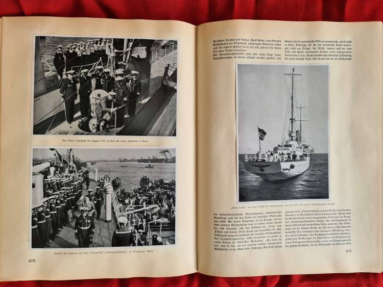 Adolf Hitler Cigarette Card Photo Book with Rare Original Dust Jacket. - Image 3