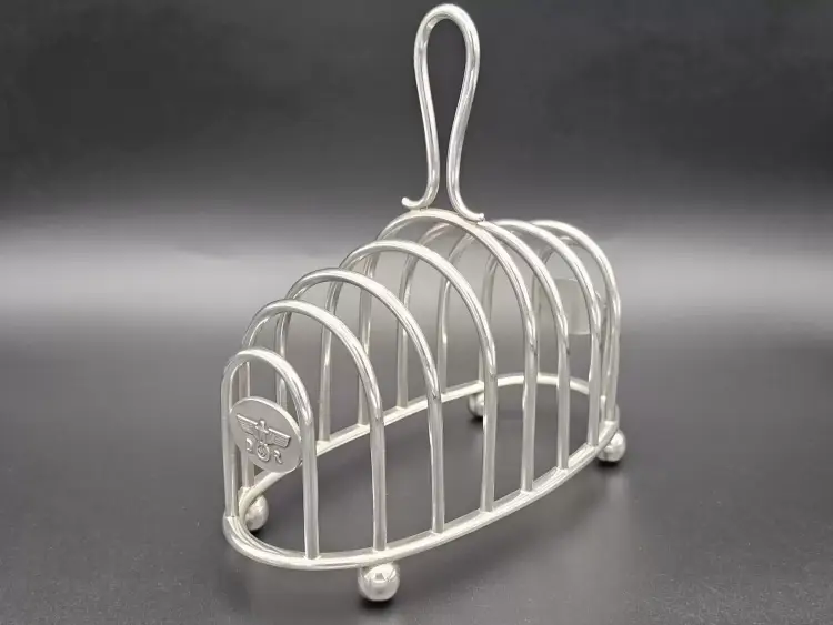 Deutsche Reichsbahn, Silver Toast Rack from Hermann Göring’s Dining Wagon 10 ‘243’ - Image 9
