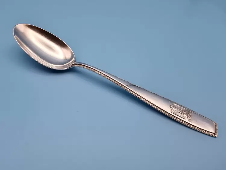 Adolf Hitler Solid Silver Formal Table Spoon from The Führerbau, with provenance