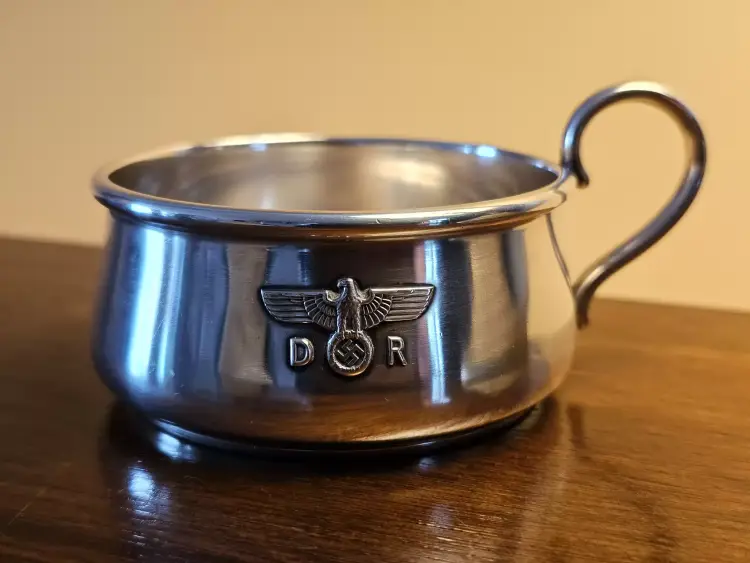 Bruckmann Silver ‘ALPAKA’ Ragout-Fin Cup Holder (Ragoutphaennchen) from Adolf Hitler`s Dining Wagon 10 ‘242’ on the Führersonderzug