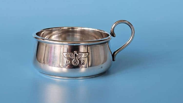Bruckmann Silver ‘ALPAKA’ Ragout-Fin Cup Holder (Ragoutphaennchen) from Hermann Göring`s primary Dining Wagon 10 ‘241’ - Image 2