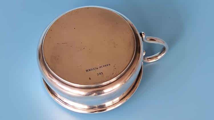 Bruckmann Silver ‘ALPAKA’ Ragout-Fin Cup Holder (Ragoutphaennchen) from Hermann Göring`s primary Dining Wagon 10 ‘241’ - Image 10