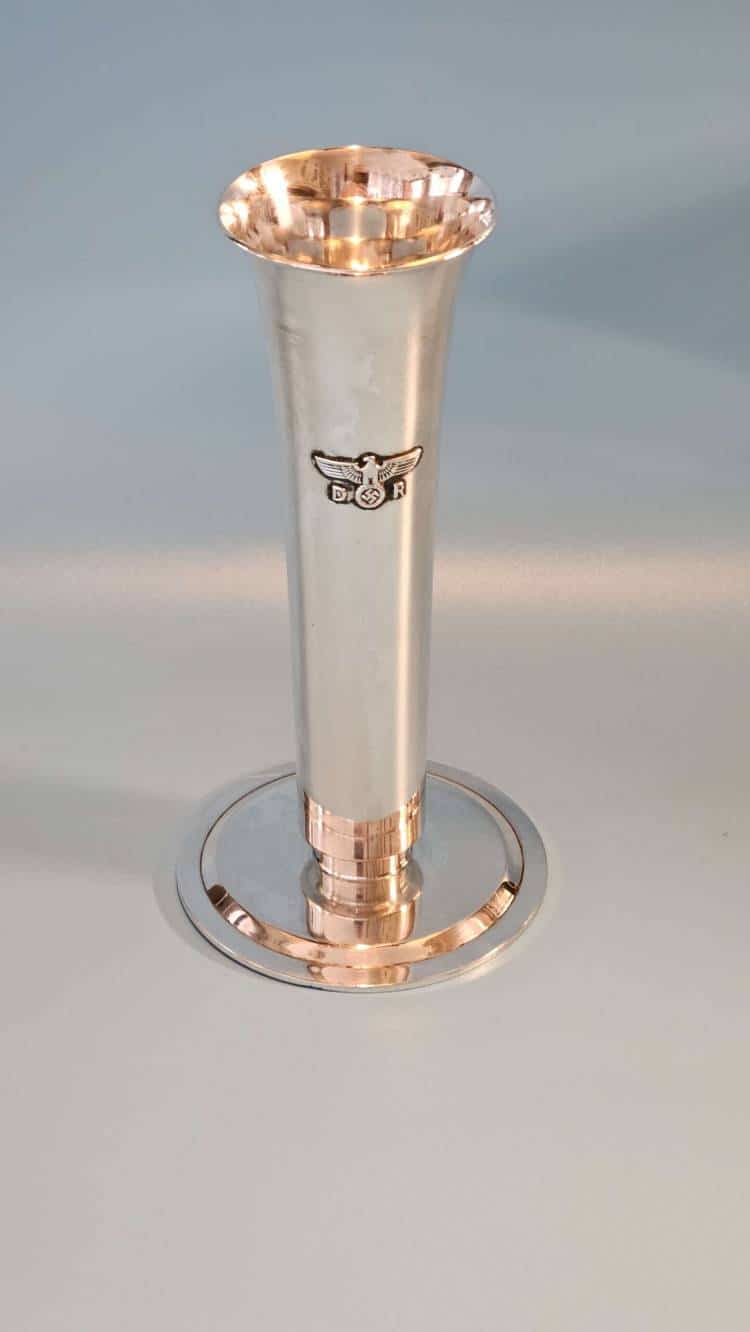 Bruckmann & Sohne Solid Silver Stem Vase from Hermann Göring’s Family Wagon 10 ‘205’ - Image 2