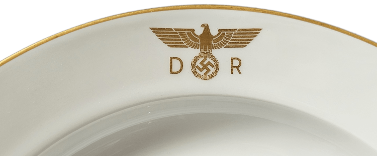 Nymphenburg Porcelain Soup Dish/Bowl from Reichsminister Joachim von Ribbentrop's Wagon 10 ‘213’ - Image 2