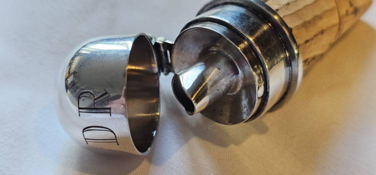 Bruckmann & Sohne Silver Lidded Bottle Pourer from Joseph Goebbel`s Personal Wagon 10 ‘207’