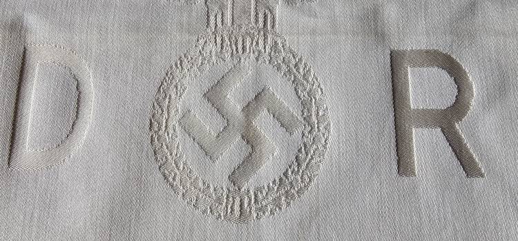 Historically Rare, Third Reich, Deutsche Reichsbahn, Formal Tablecloth, from Adolf Hitler`s 50th Birthday glass observation wagon 10 282. - Image 5