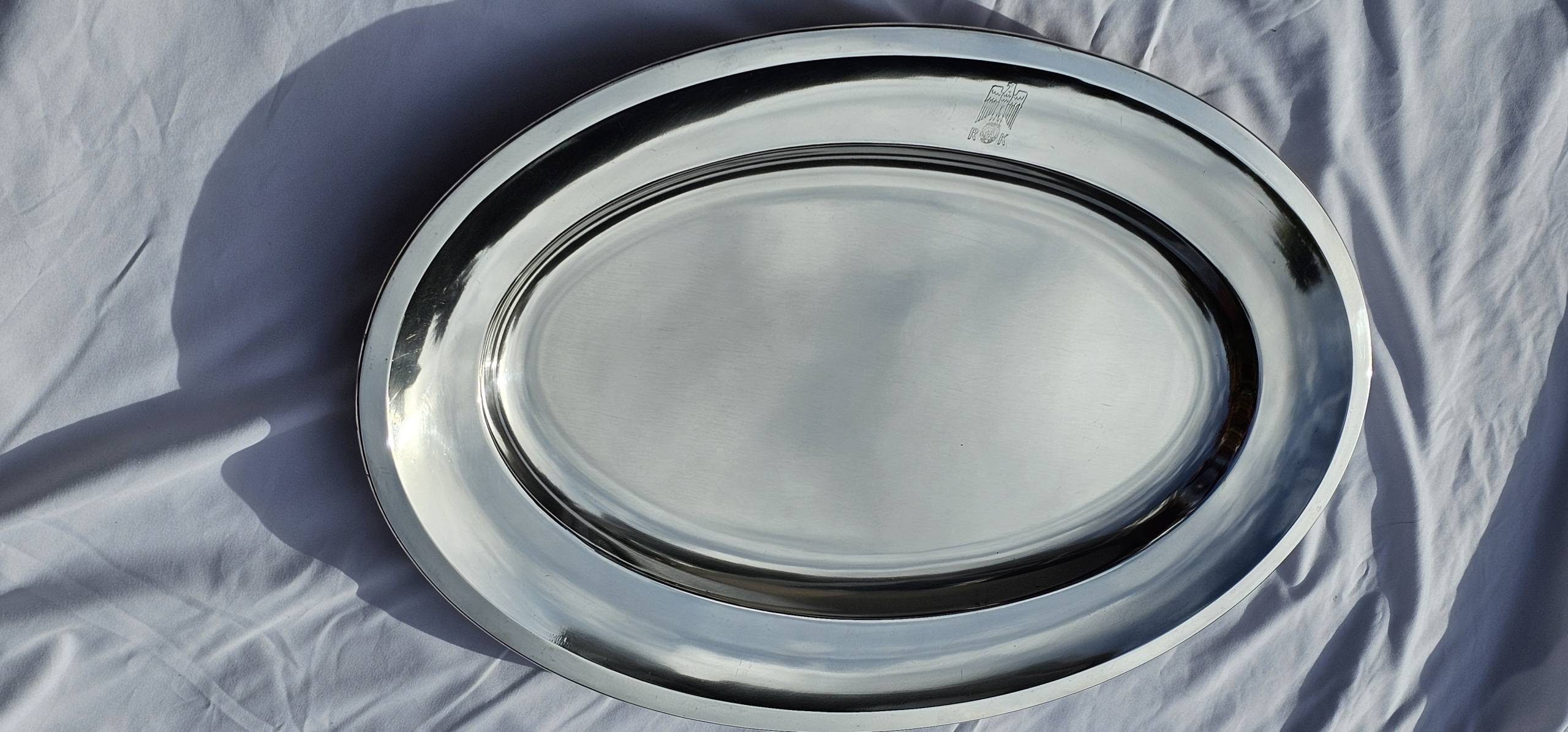 Large, heavy, Oval Serving Tray from the New Reich Chancellery, Neue Reichskanzlei - Image 12