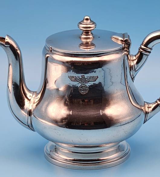 NSDAP Silver Individual Teapot by Wellner