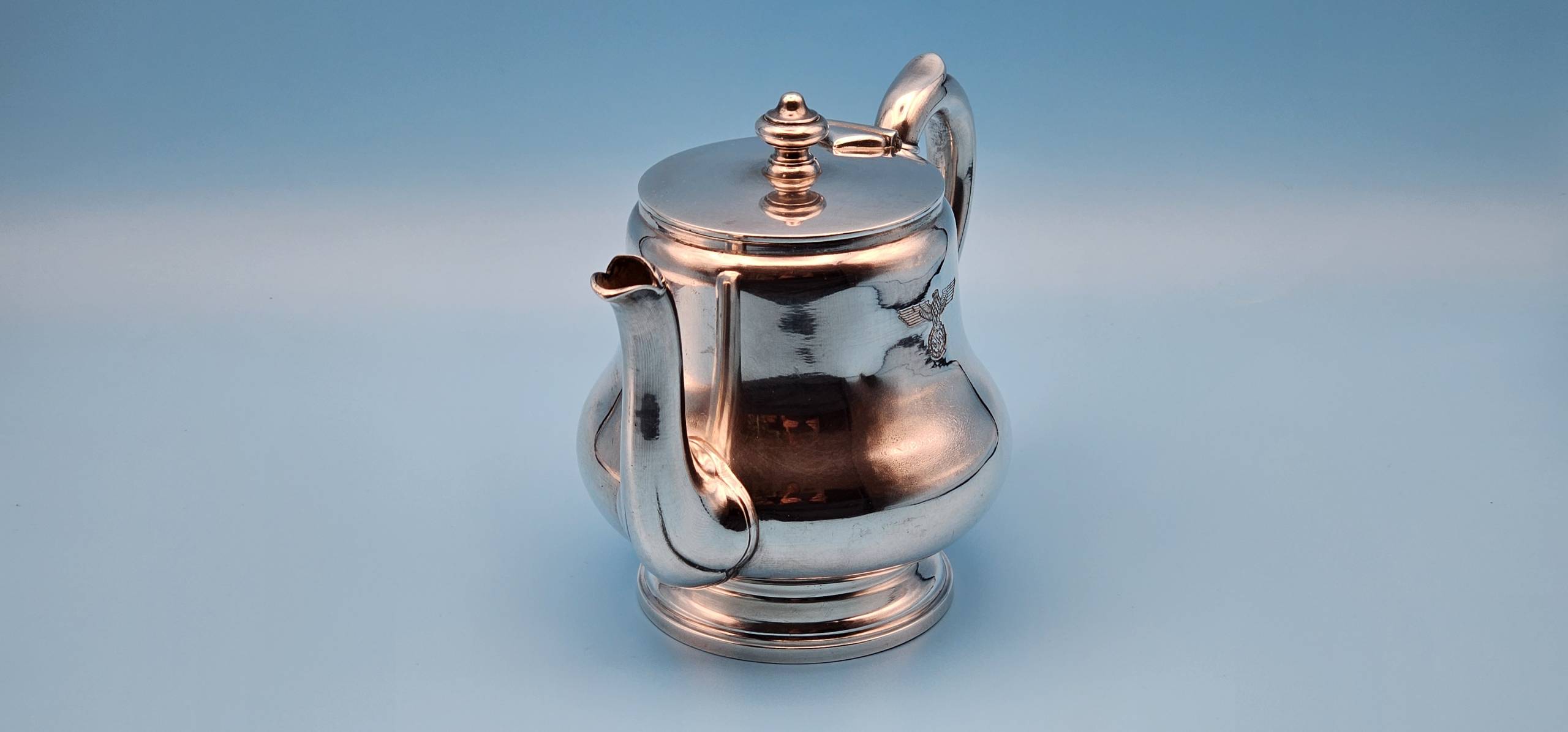 NSDAP Formal Silverware Individual Teapot by Wellner - Image 8