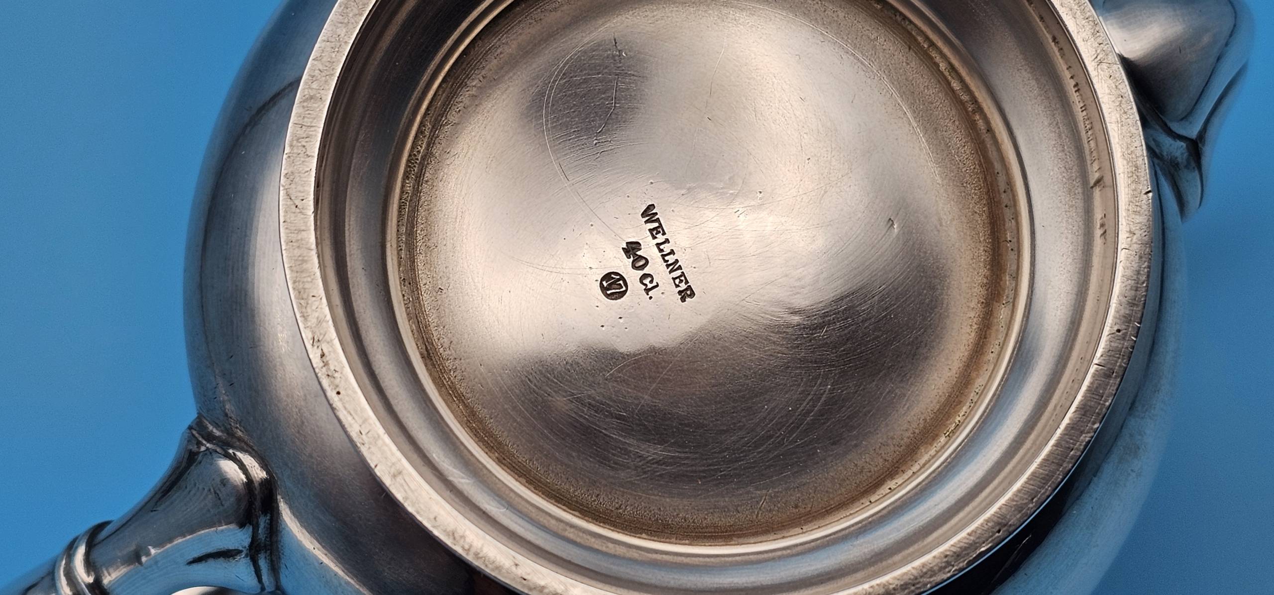 NSDAP Formal Silverware Individual Teapot by Wellner - Image 3