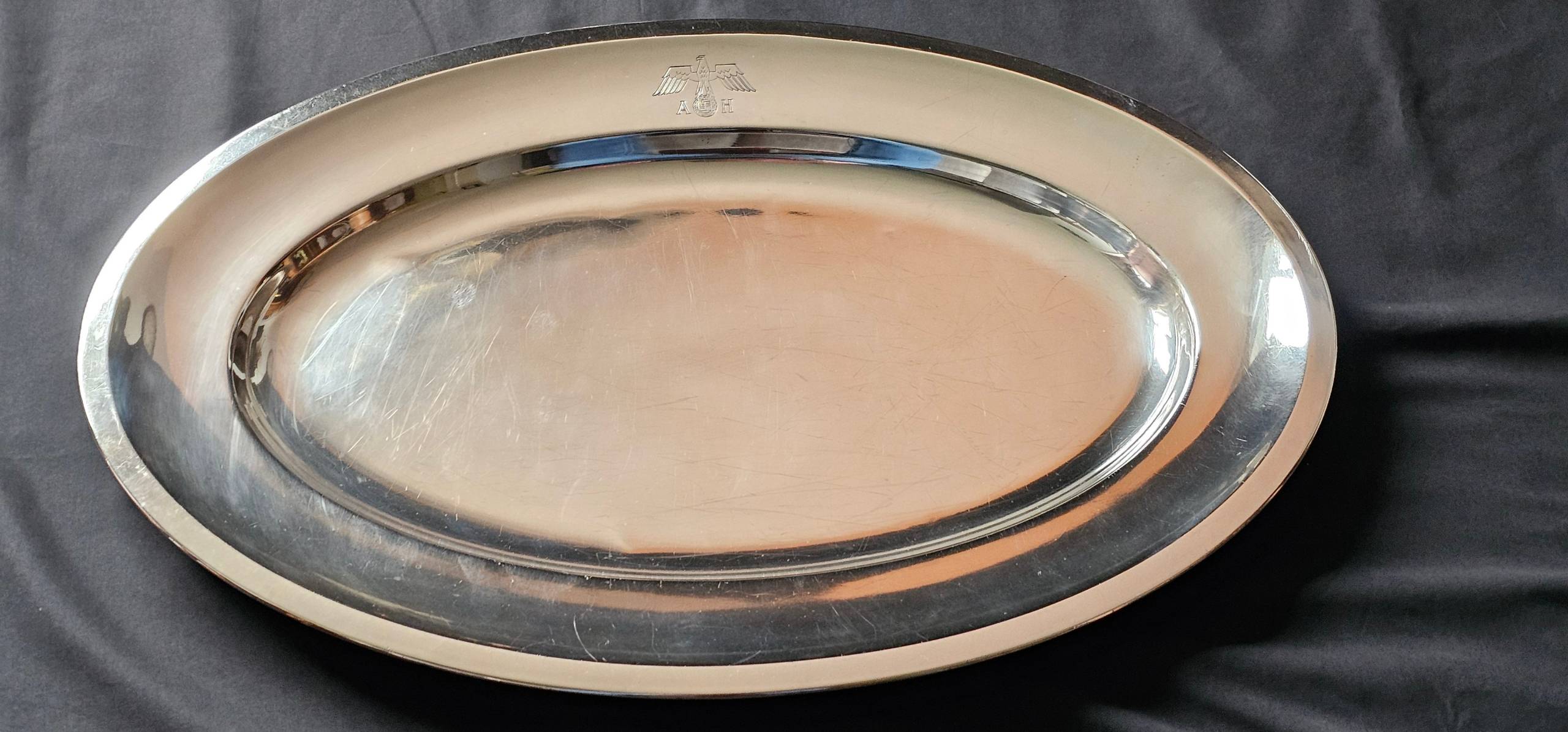 Adolf Hitler, Large, heavy, Formal Silver Serving Tray from The Berghof - Image 7