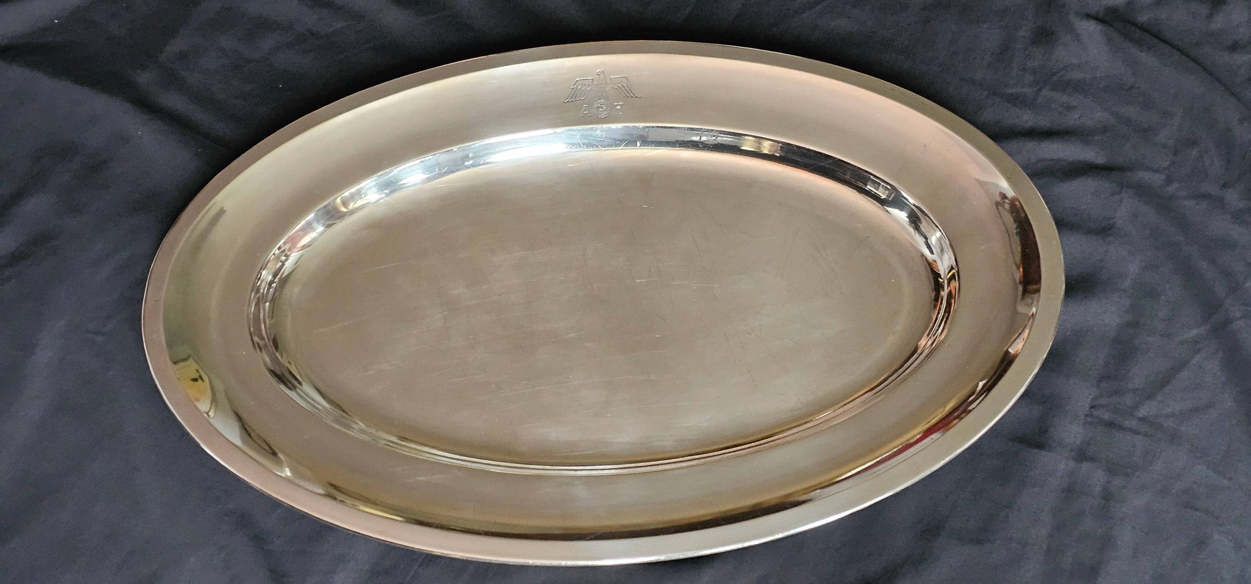 Adolf Hitler, Large, heavy, Formal Silver Serving Tray from The Berghof - Image 9