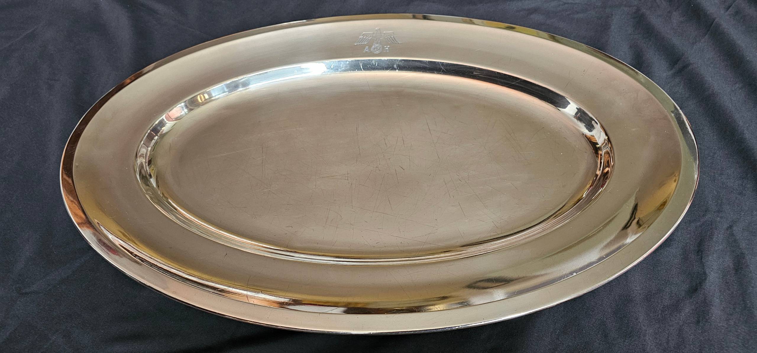 Adolf Hitler, Large, heavy, Formal Silver Serving Tray from The Berghof - Image 11