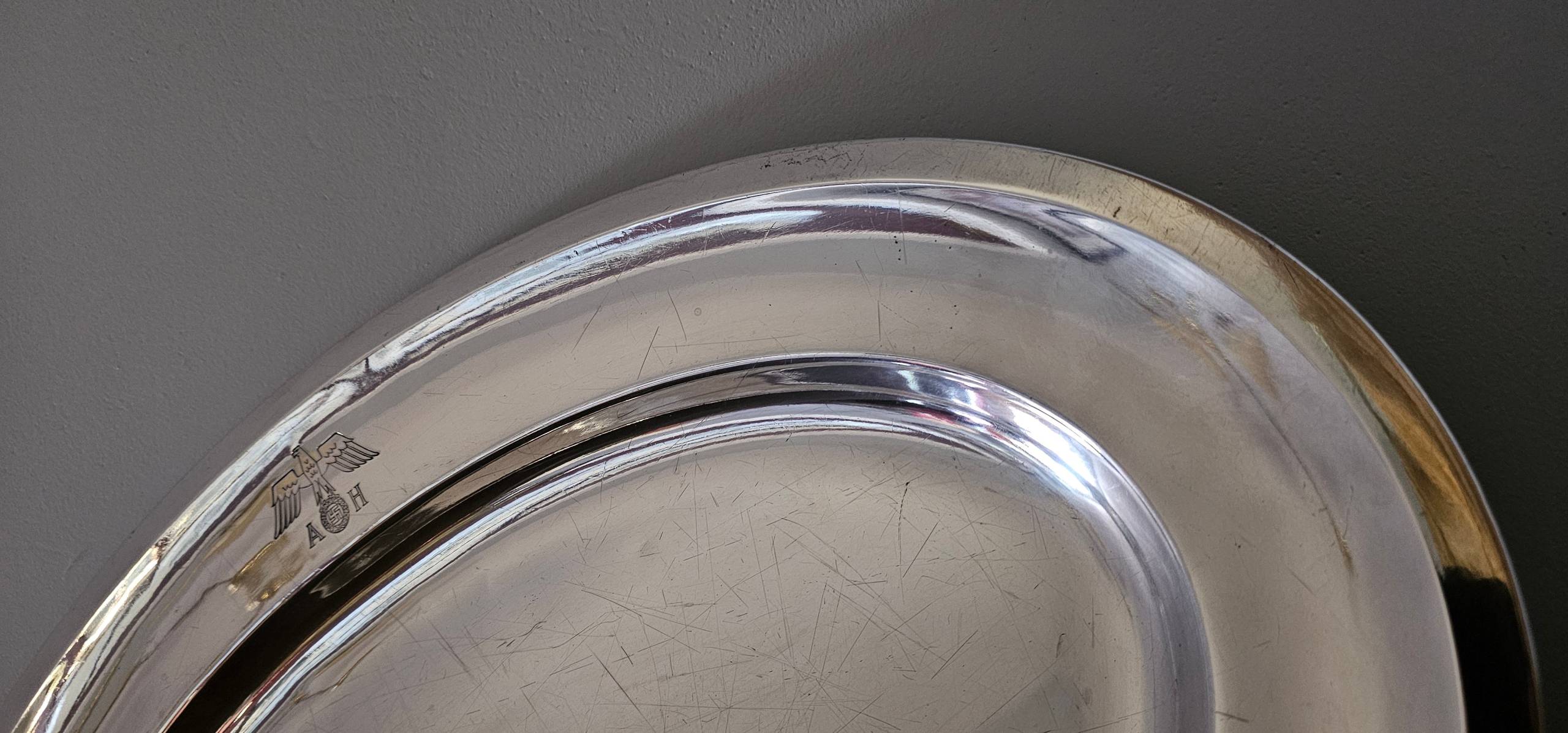 Adolf Hitler, Large, heavy, Formal Silver Serving Tray from The Berghof - Image 23