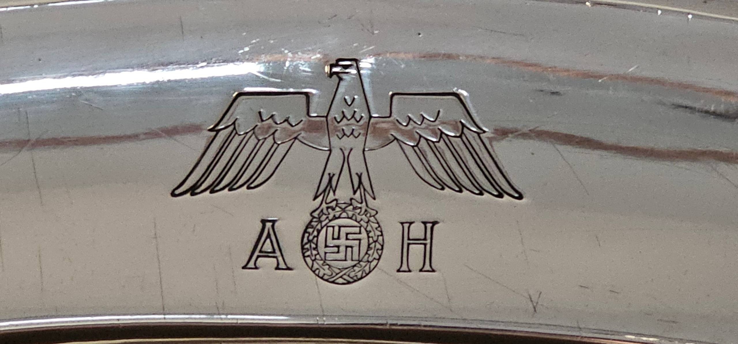 Adolf Hitler, Large, heavy, Formal Silver Serving Tray from The Berghof - Image 26